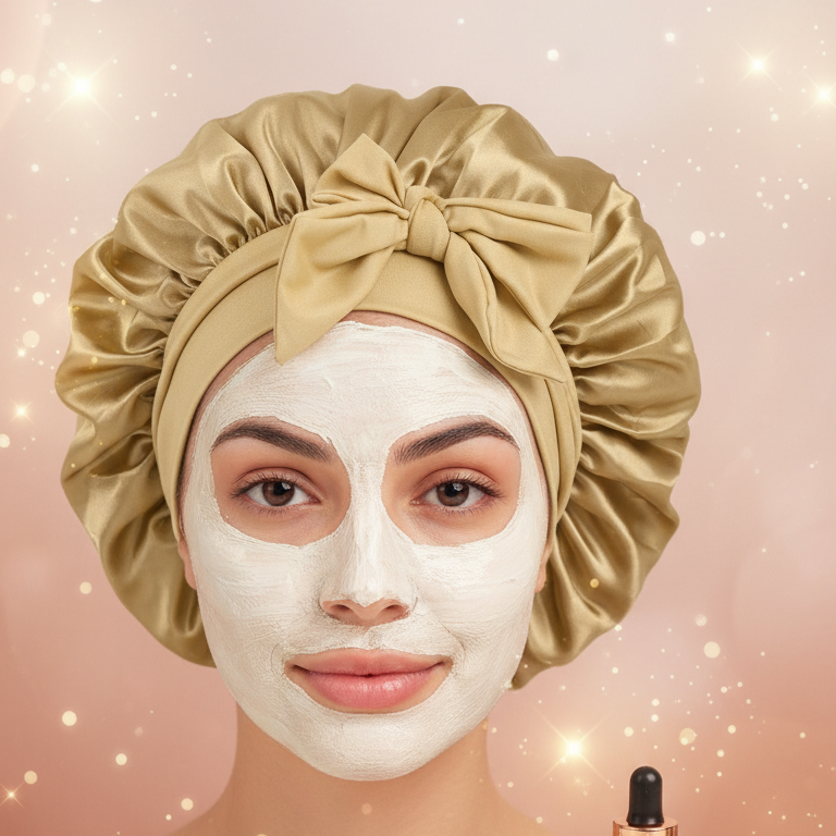 Bonnet de nuit en satin