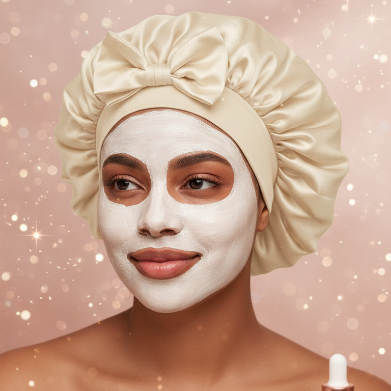 Bonnet de nuit en satin