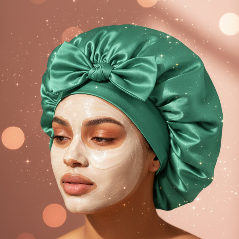 Bonnet de nuit en satin